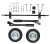 Комплект колёс и ручек для бензогенераторов DY6500, DY8000, DY9500, DY11000 L/LX/LX-3/LXA/LXW Huter в Алматы
